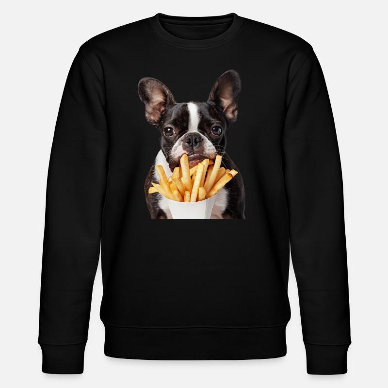 Boston Terrier - Stanley/Stella CHANGER Unisex Organic Sweatshirt - black