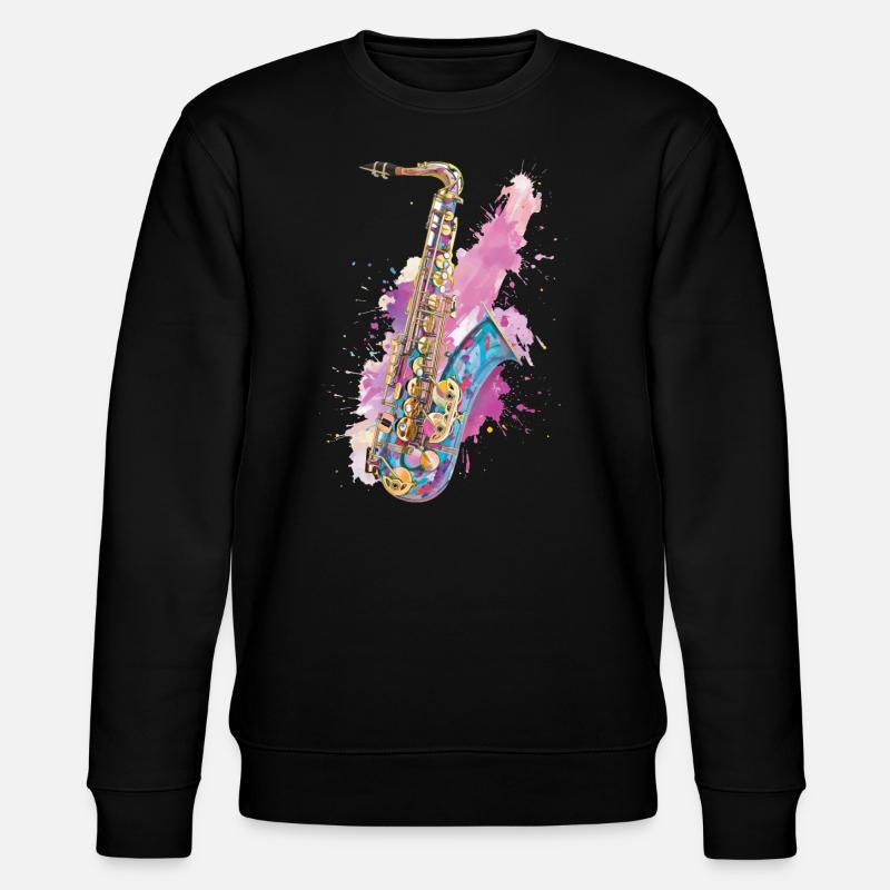 Saxophone - Sweat bio CHANGER Stanley/Stella Unisexe - noir