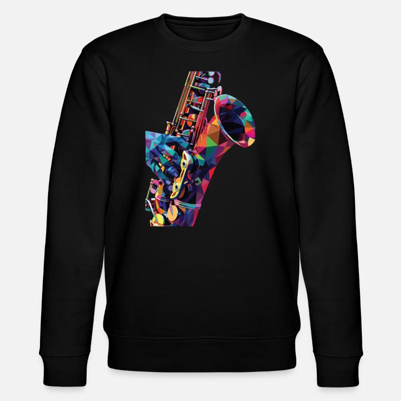 Saxophon - Stanley/Stella Unisex Bio-Sweatshirt CHANGER  - Schwarz