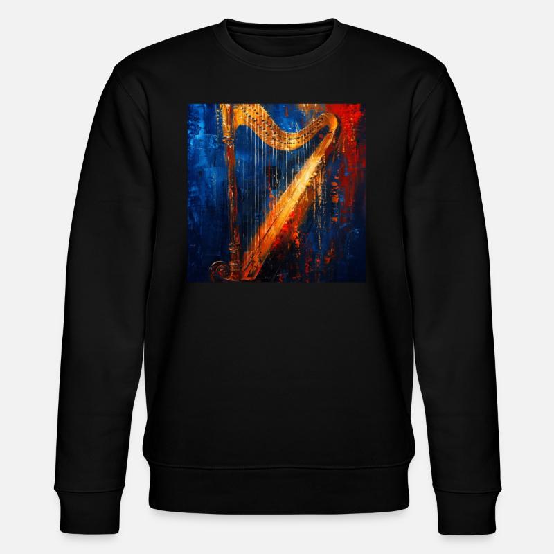 Harfe - Stanley/Stella Unisex Bio-Sweatshirt CHANGER  - Schwarz