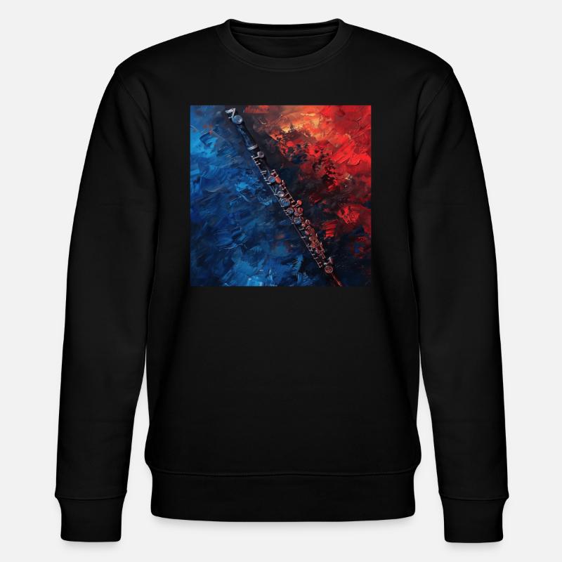 Flöte - Stanley/Stella Unisex Bio-Sweatshirt CHANGER  - Schwarz