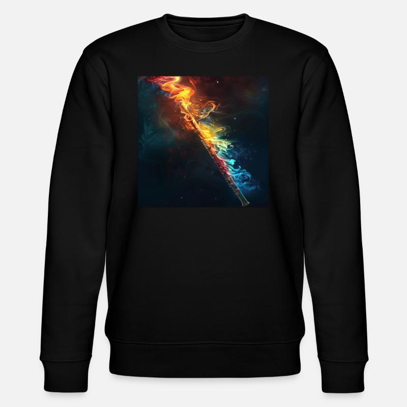 Querflöte - Stanley/Stella Unisex Bio-Sweatshirt CHANGER  - Schwarz