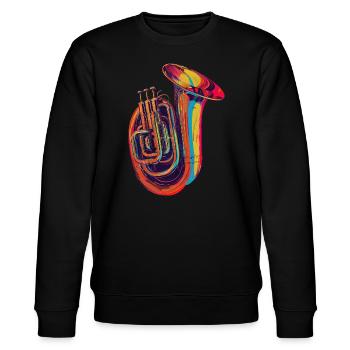 Tuba - Stanley/Stella CHANGER Unisex Organic Sweatshirt - black - Front - Nik (191cm) & Marisol (170cm)