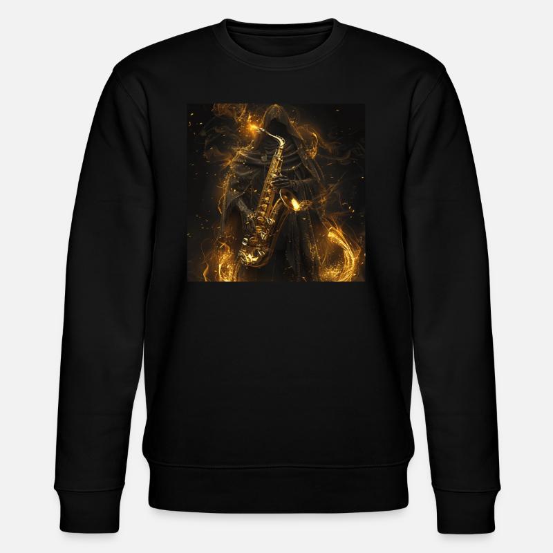 Saxophon - Stanley/Stella Unisex Bio-Sweatshirt CHANGER  - Schwarz