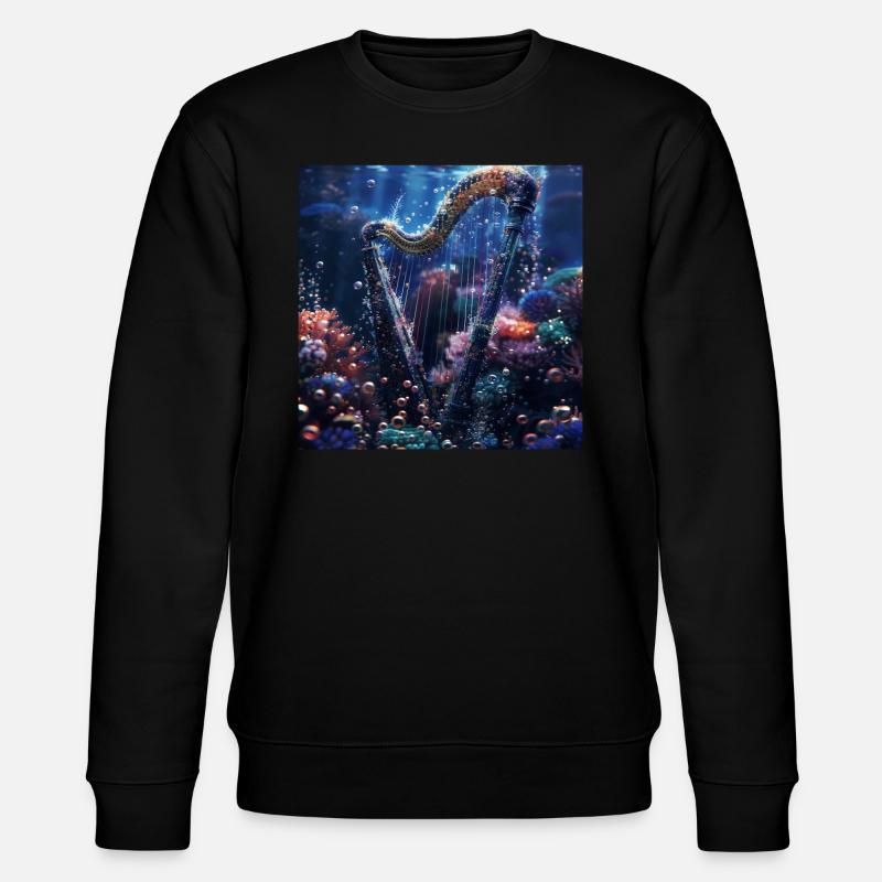 Harfe - Stanley/Stella Unisex Bio-Sweatshirt CHANGER  - Schwarz