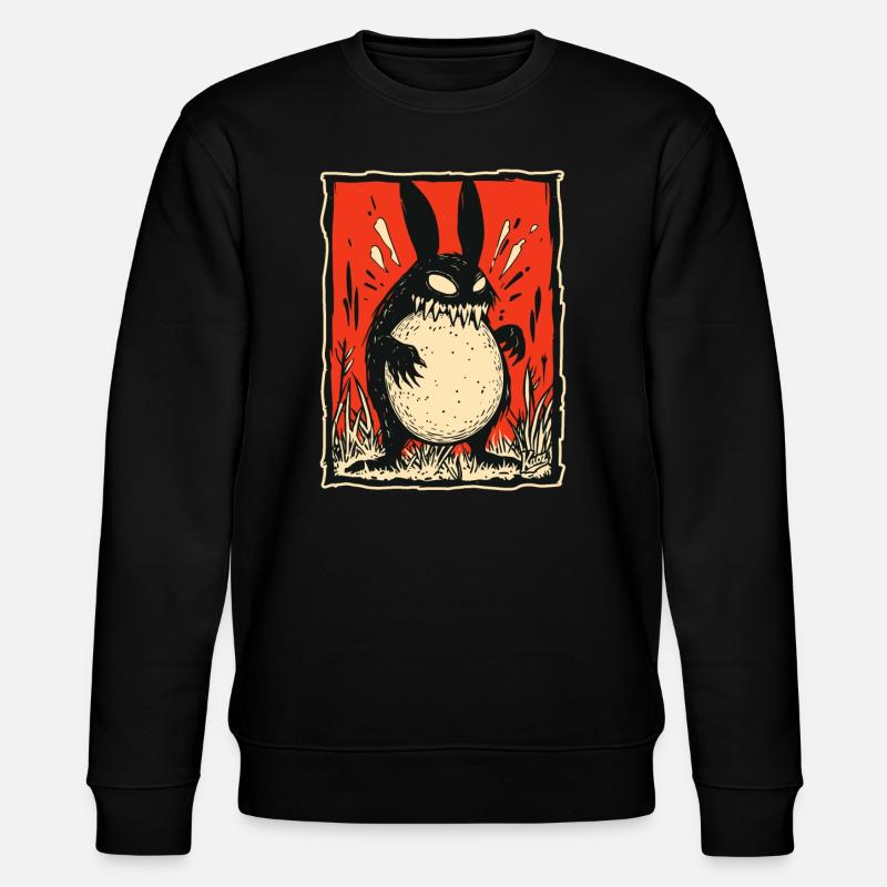 Monster Rabbit Bunny - Stanley/Stella CHANGER Unisex Organic Sweatshirt - black