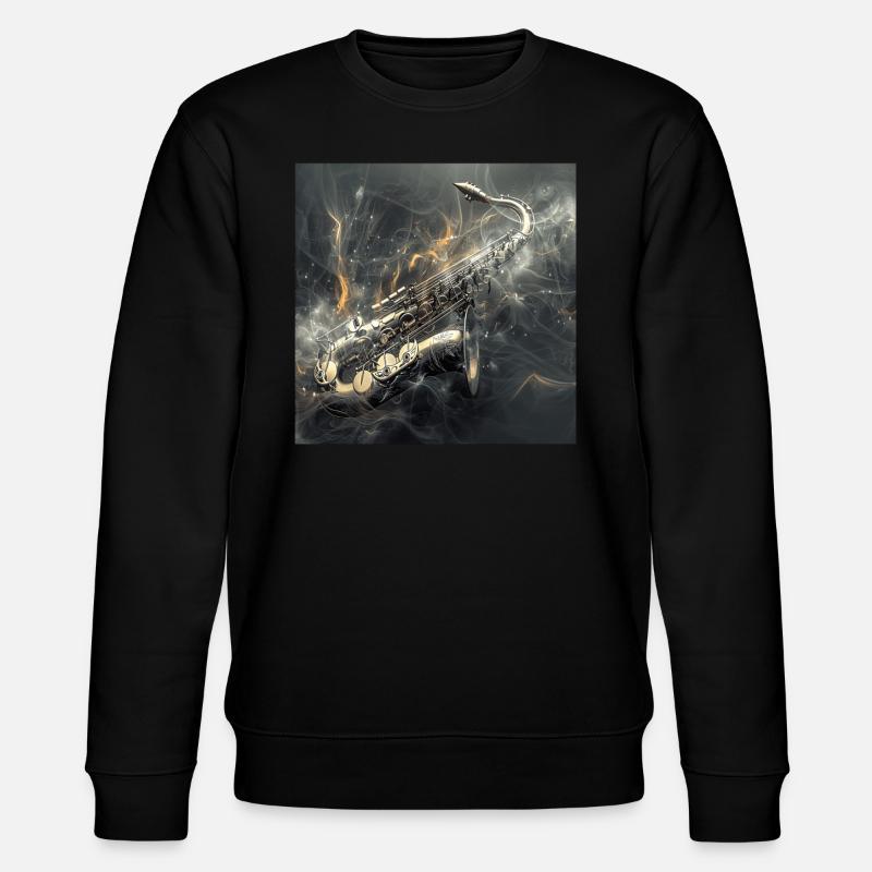 Saxophon - Stanley/Stella Unisex Bio-Sweatshirt CHANGER  - Schwarz