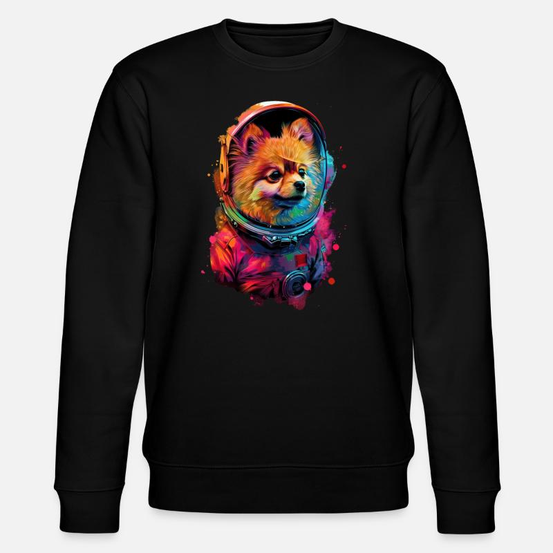 Zwergspitz - Stanley/Stella Unisex Bio-Sweatshirt CHANGER  - Schwarz