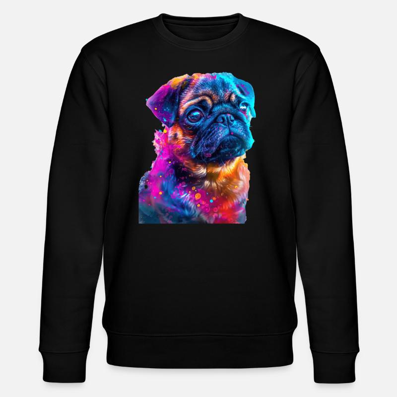 Mops - Stanley/Stella Unisex Bio-Sweatshirt CHANGER  - Schwarz