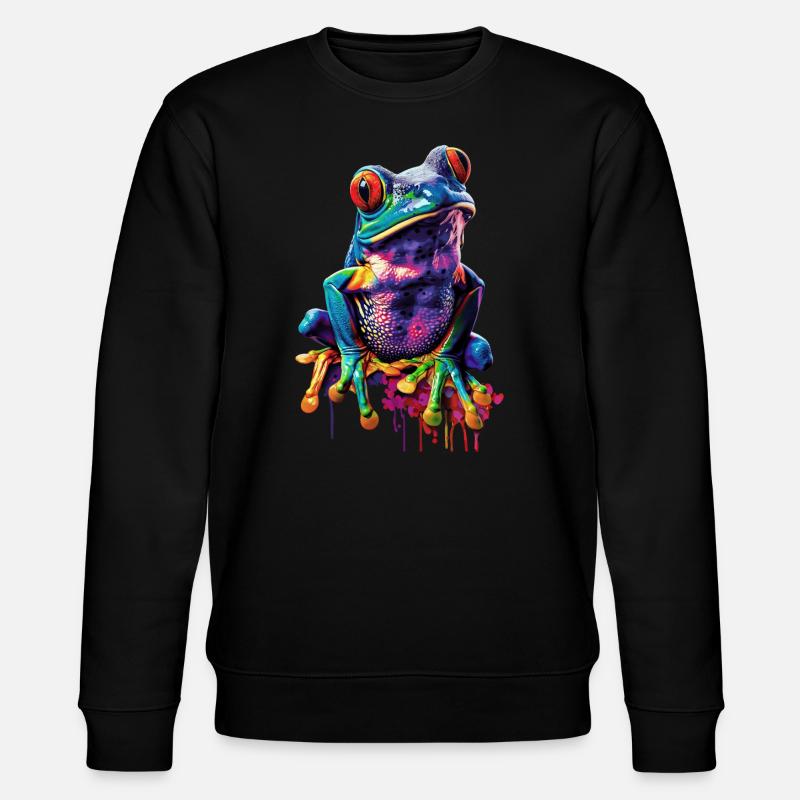 Frosch - Stanley/Stella Unisex Bio-Sweatshirt CHANGER  - Schwarz