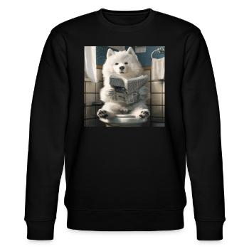 Samojede - Stanley/Stella Unisex Bio-Sweatshirt CHANGER  - Schwarz - Vorne - Nik (191cm) & Marisol (170cm)