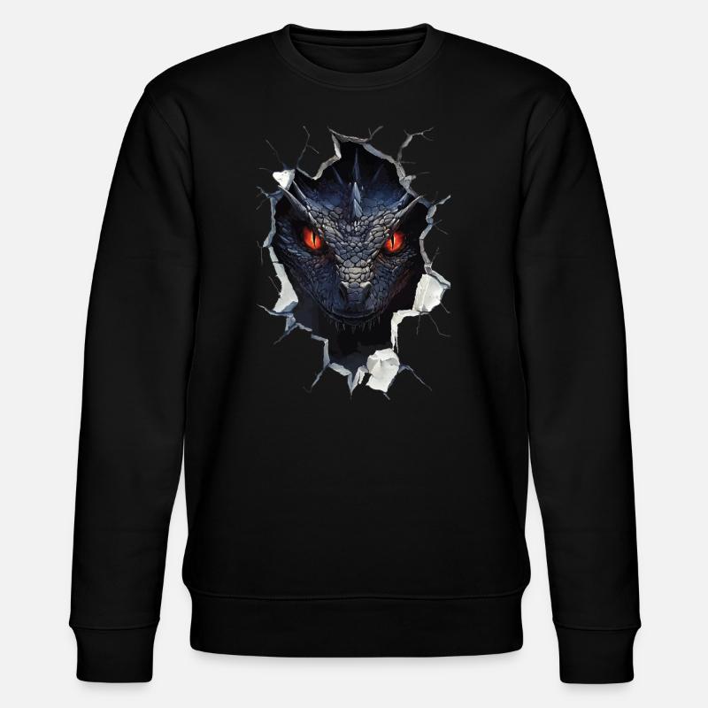 Drachen - Stanley/Stella Unisex Bio-Sweatshirt CHANGER  - Schwarz