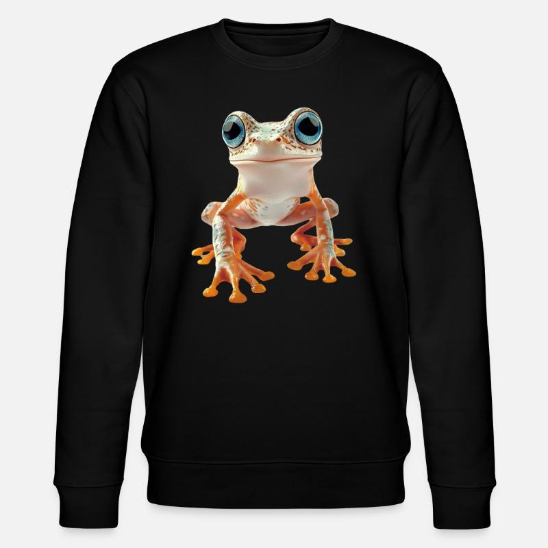 Frosch - Stanley/Stella Unisex Bio-Sweatshirt CHANGER  - Schwarz