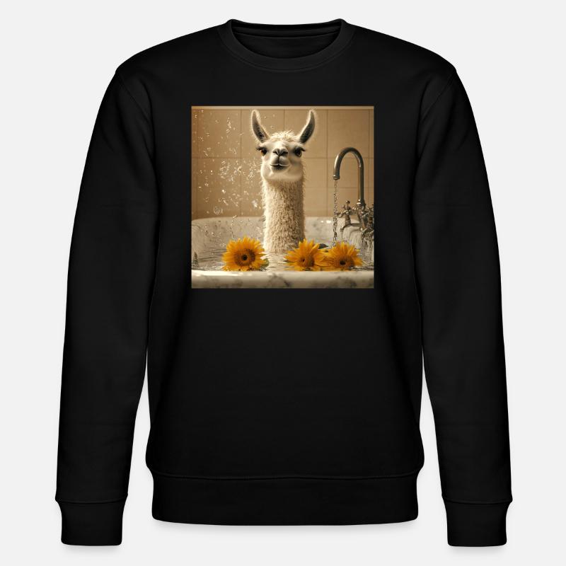 Lama - Stanley/Stella Unisex Bio-Sweatshirt CHANGER  - Schwarz
