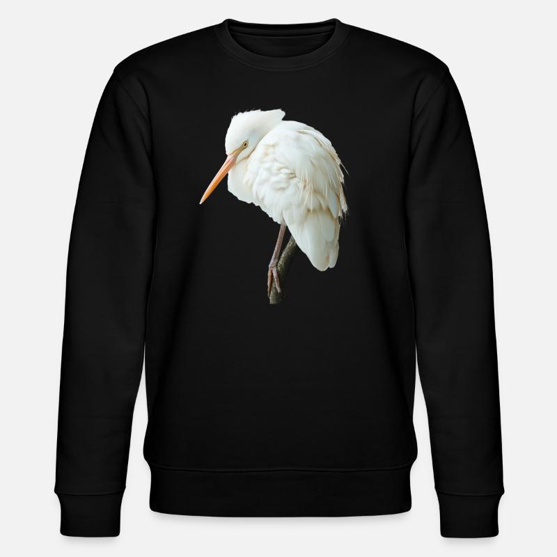 Reiher Vogel - Stanley/Stella Unisex Bio-Sweatshirt CHANGER  - Schwarz
