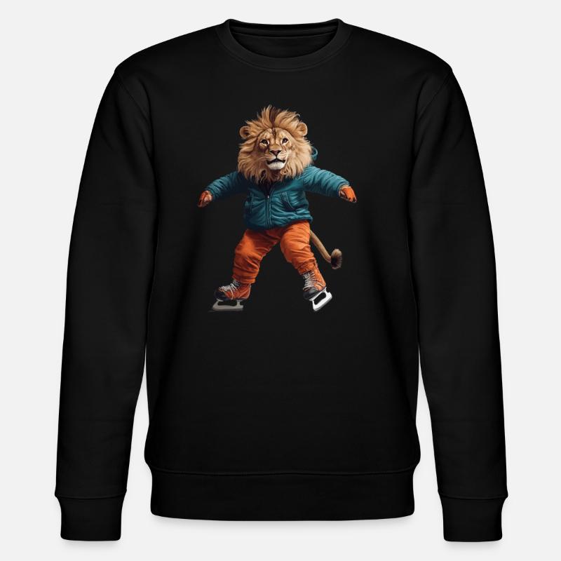 Löwe - Stanley/Stella Unisex Bio-Sweatshirt CHANGER - Schwarz