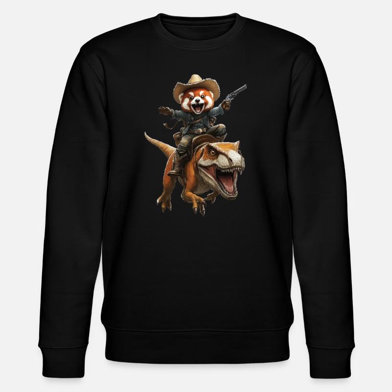 Roter Panda - Stanley/Stella Unisex Bio-Sweatshirt CHANGER  - Schwarz