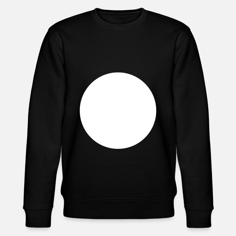 Kreis Weiß - Stanley/Stella Unisex Bio-Sweatshirt CHANGER  - Schwarz