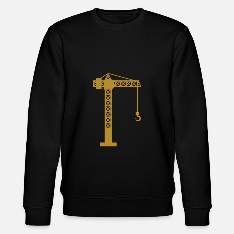 Crane construction site - Stanley/Stella CHANGER Unisex Organic Sweatshirt - black