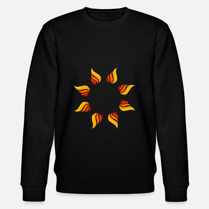 Feuer Kreis Kreisform - Stanley/Stella Unisex Bio-Sweatshirt CHANGER  - Schwarz