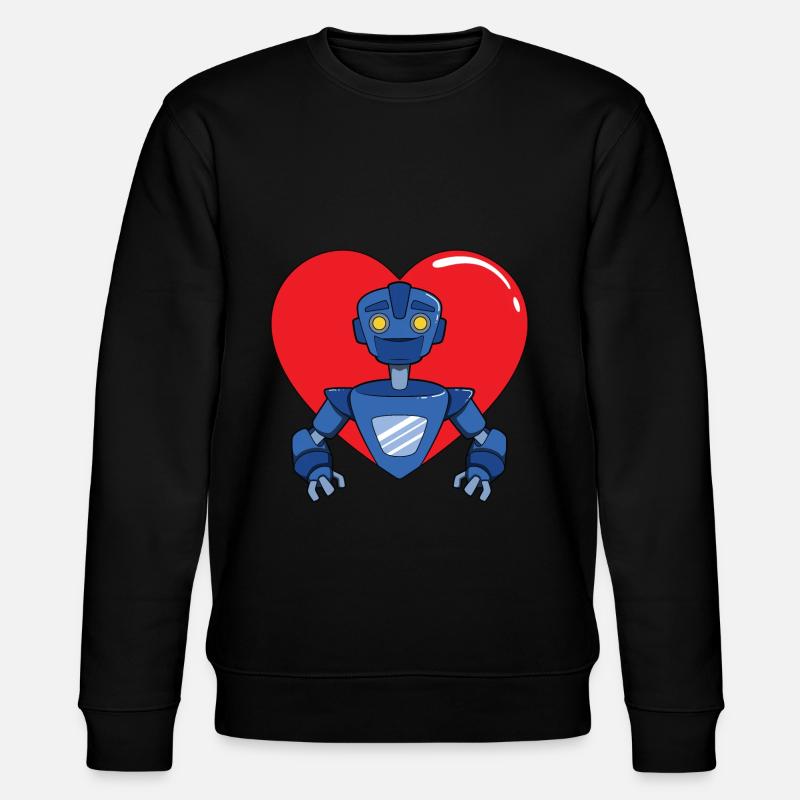 Roboter - Stanley/Stella Unisex Bio-Sweatshirt CHANGER  - Schwarz