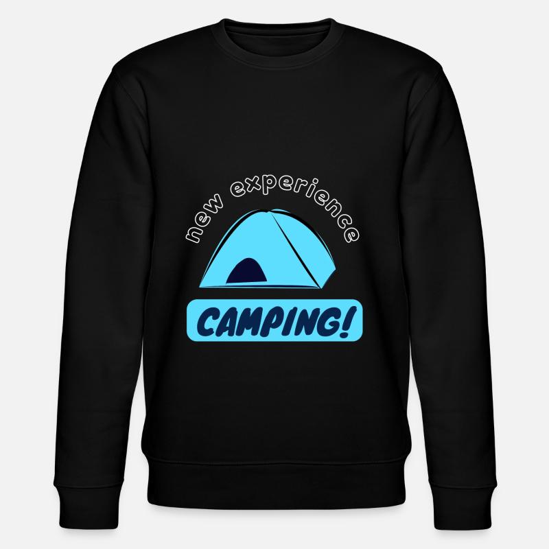 New experience - Camping! - Stanley/Stella CHANGER Unisex Organic Sweatshirt - black