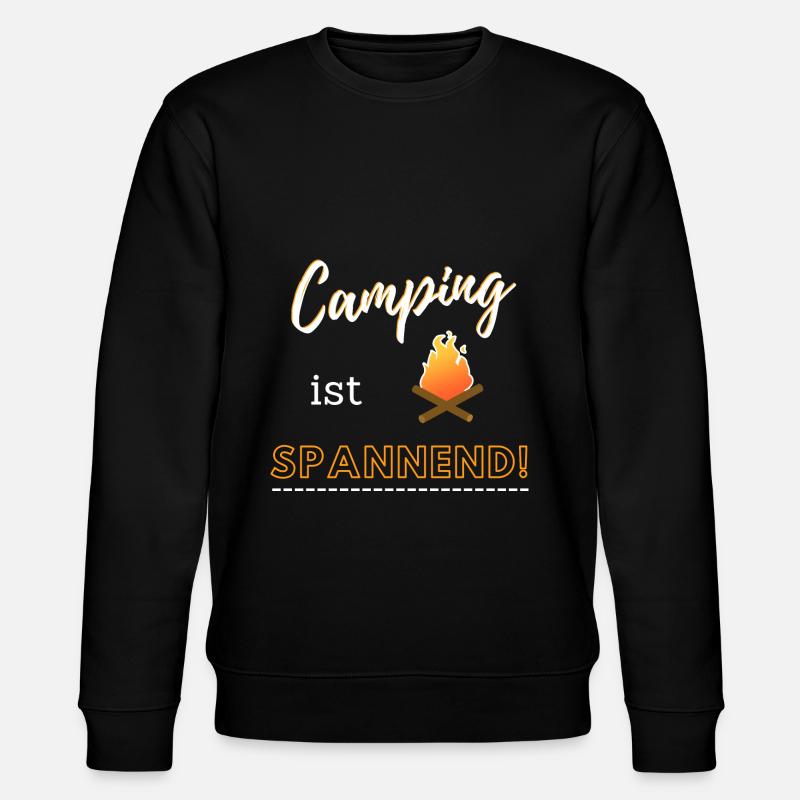 Camping ist spannend! - Stanley/Stella Unisex Bio-Sweatshirt CHANGER  - Schwarz