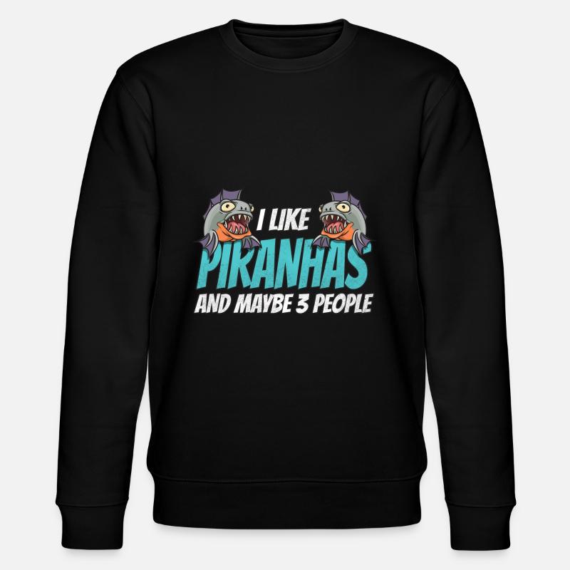 Piranha Geschenk - Stanley/Stella Unisex Bio-Sweatshirt CHANGER - Schwarz