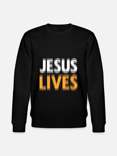 Jesus lives bible - Stanley/Stella CHANGER Unisex Organic Sweatshirt - black