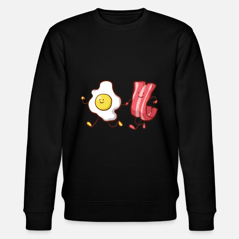 Frühstück Eier Bacon Geschenk - Stanley/Stella Unisex Bio-Sweatshirt CHANGER - Schwarz