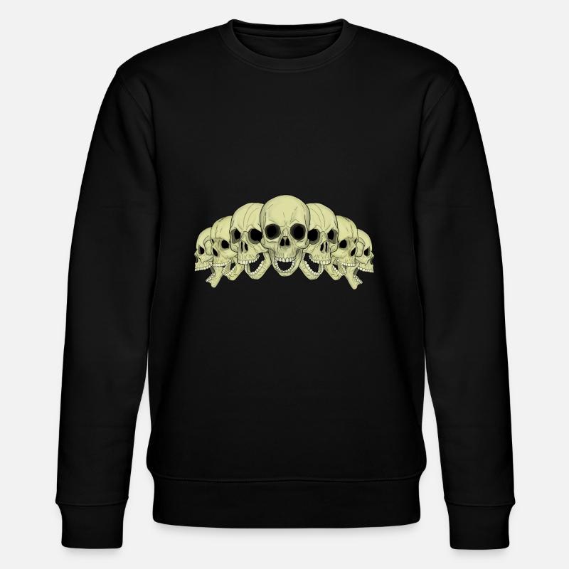 7 crânes - Sweat bio CHANGER Stanley/Stella Unisexe - noir