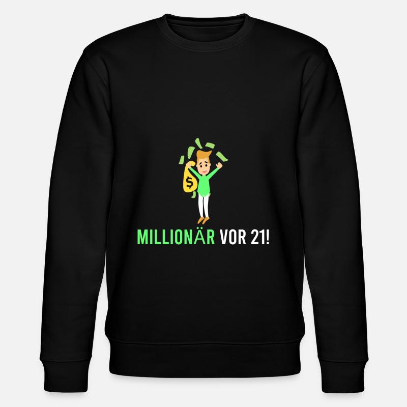 Millionär vor 21! - Stanley/Stella Unisex Bio-Sweatshirt CHANGER  - Schwarz