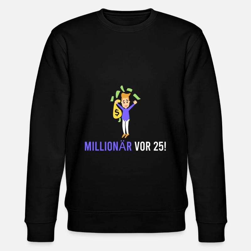 Millionär vor 25! - Stanley/Stella Unisex Bio-Sweatshirt CHANGER  - Schwarz