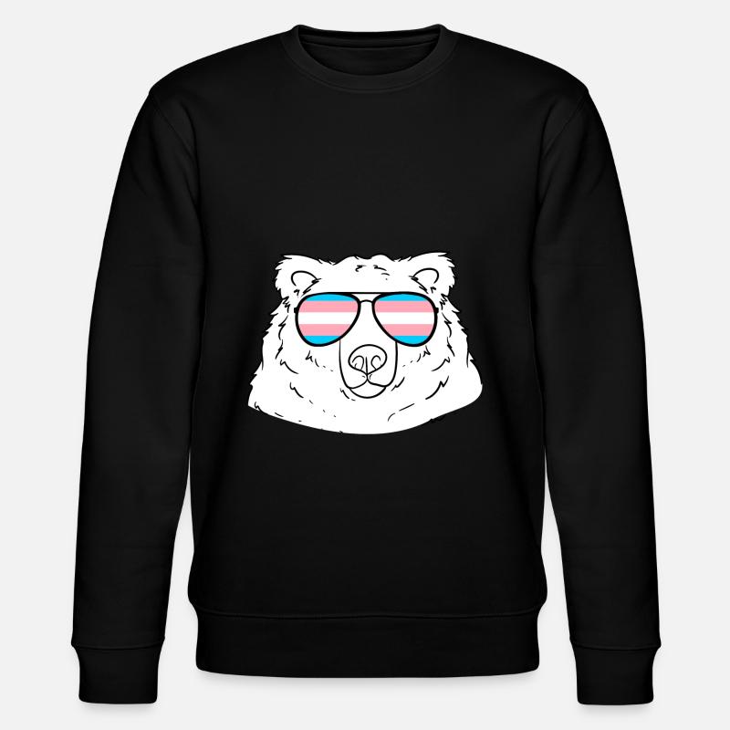 Trans Transgender Pride Flagge - Stanley/Stella Unisex Bio-Sweatshirt CHANGER  - Schwarz