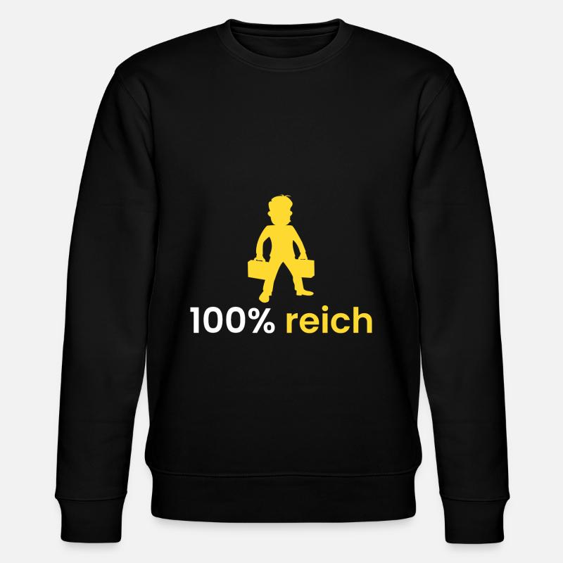 100% reich - Stanley/Stella Unisex Bio-Sweatshirt CHANGER  - Schwarz