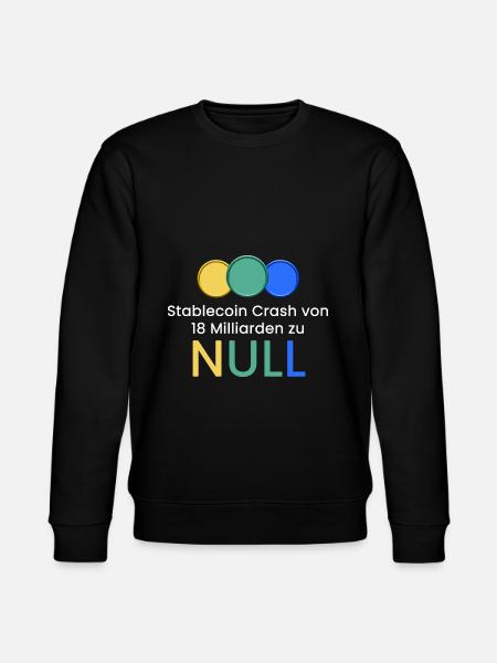 Stablecoin Crash zu NULL - Stanley/Stella Unisex Bio-Sweatshirt CHANGER - Schwarz