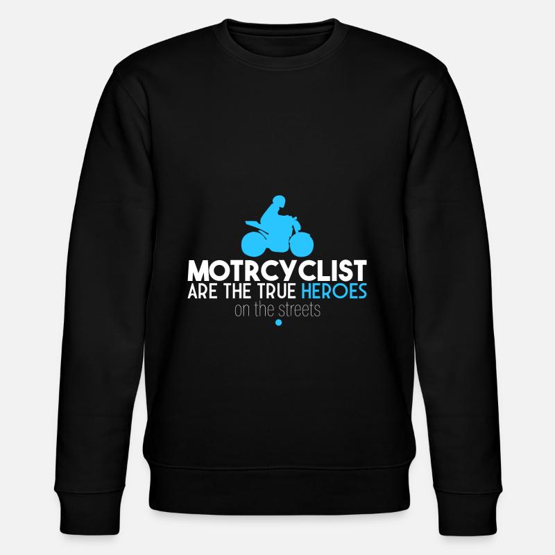 Motorradfahrer sind Helden - Stanley/Stella Unisex Bio-Sweatshirt CHANGER - Schwarz
