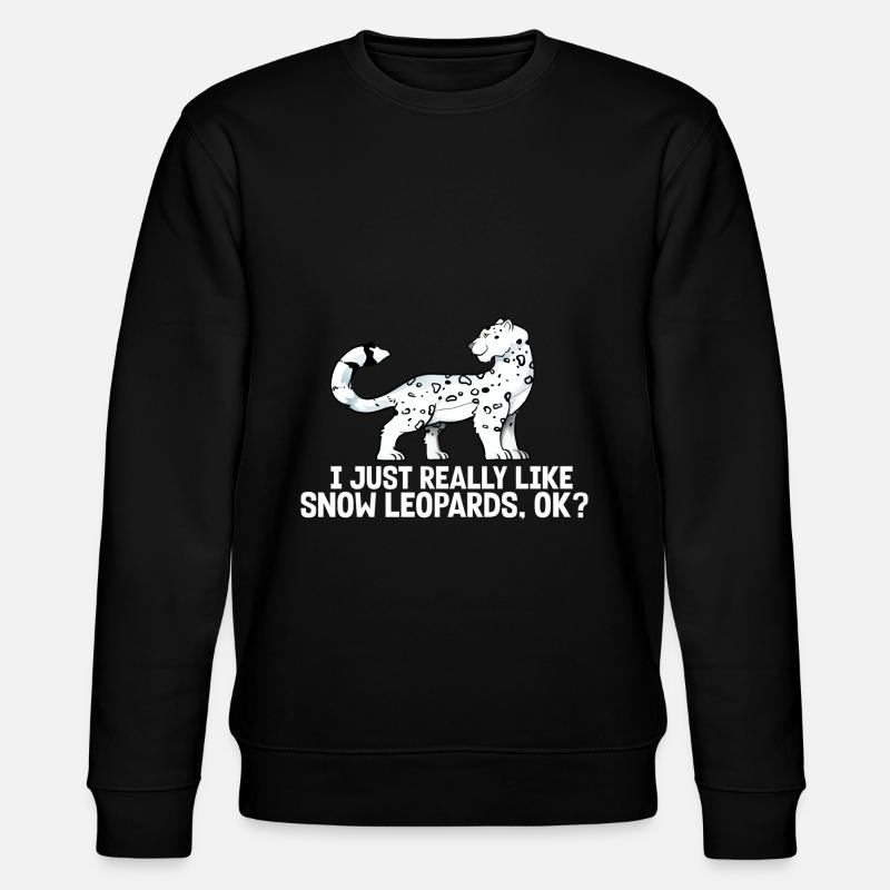 Schneeleopard - Stanley/Stella Unisex Bio-Sweatshirt CHANGER  - Schwarz