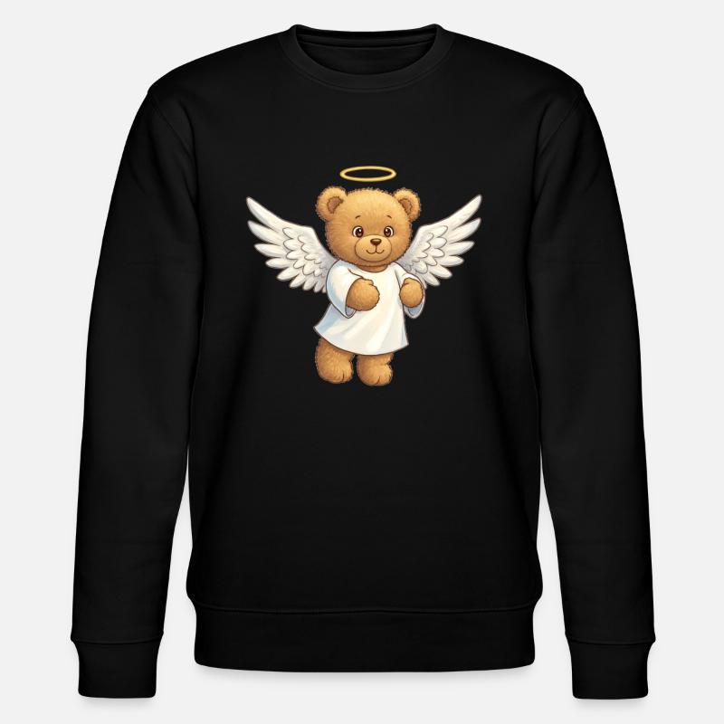 Ours en peluche Ange - Sweat bio CHANGER Stanley/Stella Unisexe - noir