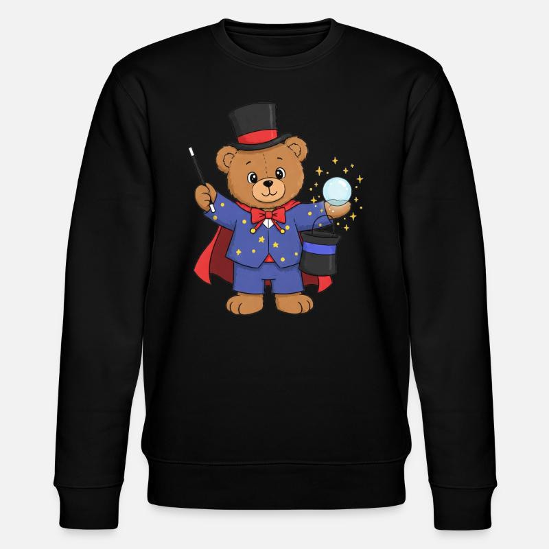 Teddy Bear Wizard - Stanley/Stella CHANGER Unisex Organic Sweatshirt - black