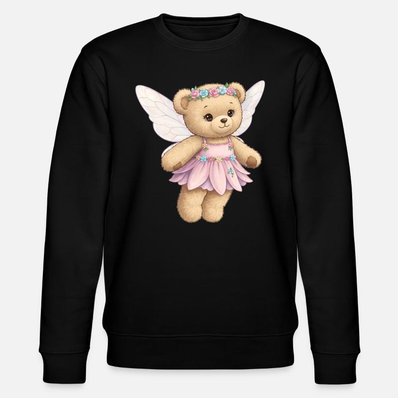 Teddybär Fee - Stanley/Stella Unisex Bio-Sweatshirt CHANGER  - Schwarz