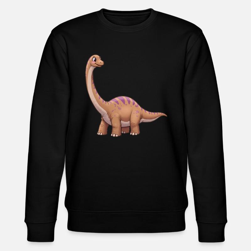 Dino Dessin Animé Apatosaurus - Sweat bio CHANGER Stanley/Stella Unisexe - noir