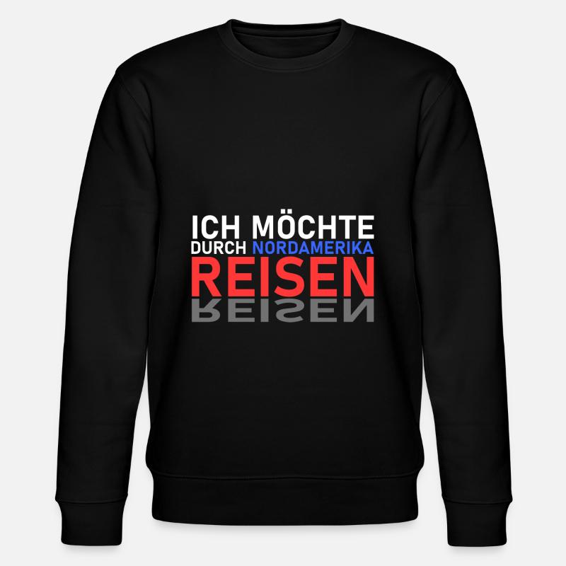 Nordamerika Reise - Stanley/Stella Unisex Bio-Sweatshirt CHANGER  - Schwarz