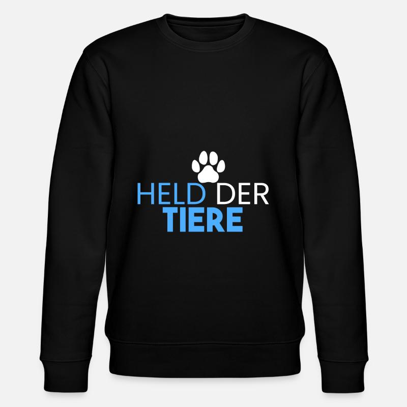 Held der Tiere - Stanley/Stella Unisex Bio-Sweatshirt CHANGER  - Schwarz