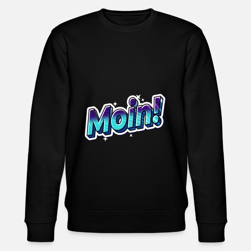 Moin! Sticker Blau - Stanley/Stella Unisex Bio-Sweatshirt CHANGER  - Schwarz