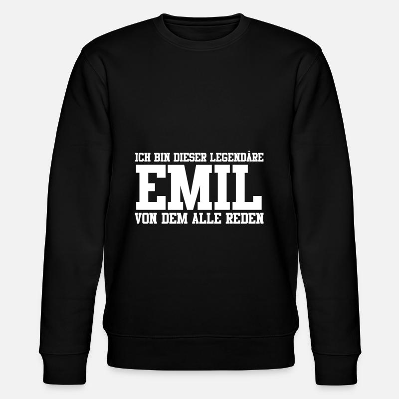 Emil Name Design - Stanley/Stella Unisex Bio-Sweatshirt CHANGER  - Schwarz
