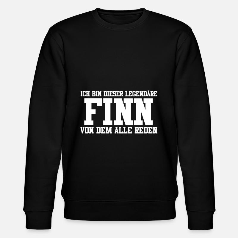 Finn Name Design - Stanley/Stella Unisex Bio-Sweatshirt CHANGER  - Schwarz