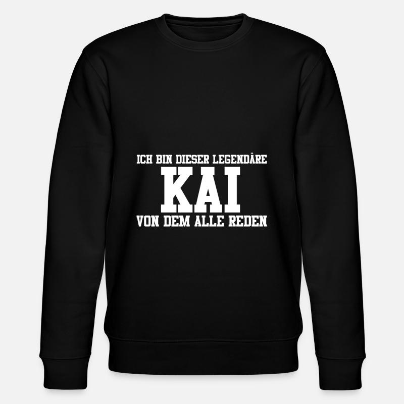 Kai Name Design - Stanley/Stella Unisex Bio-Sweatshirt CHANGER  - Schwarz