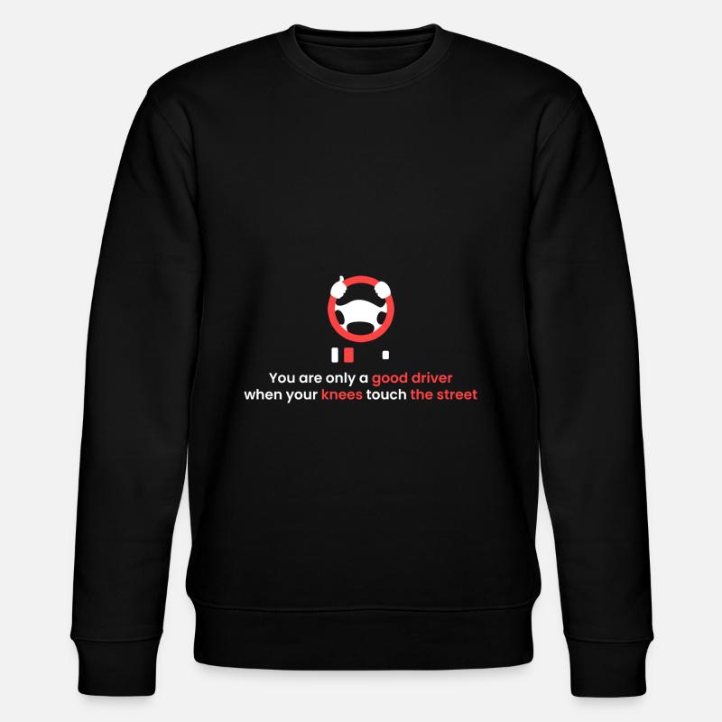 Knees on the road! - Stanley/Stella CHANGER Unisex Organic Sweatshirt - black