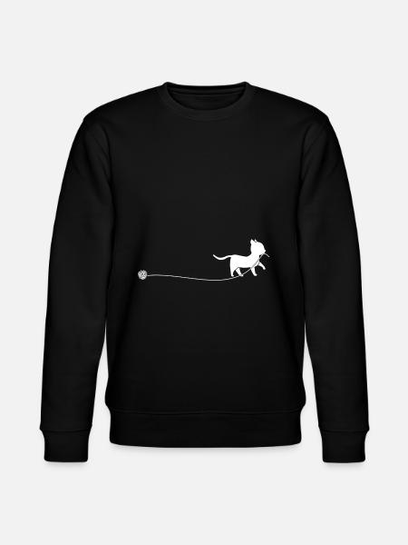 Cat thread wool kitten - Stanley/Stella CHANGER Unisex Organic Sweatshirt - black